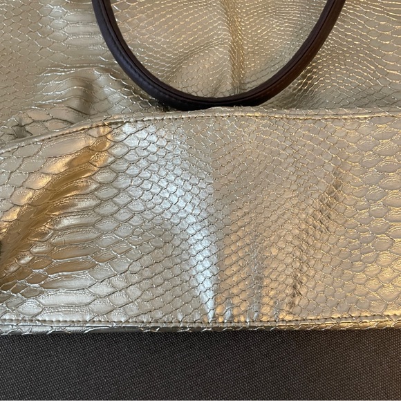 Neiman Marcus Gold Fake Snakeskin Tote - Picture 8 of 8